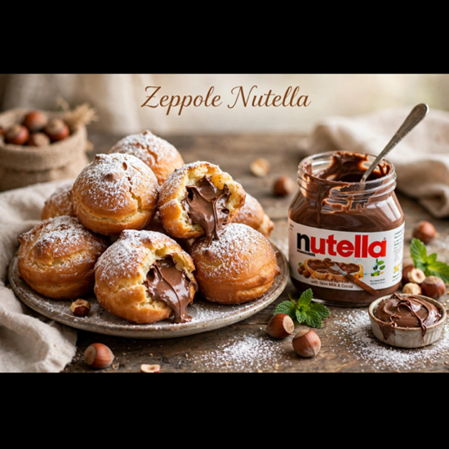 Zeppoles with Nutella.