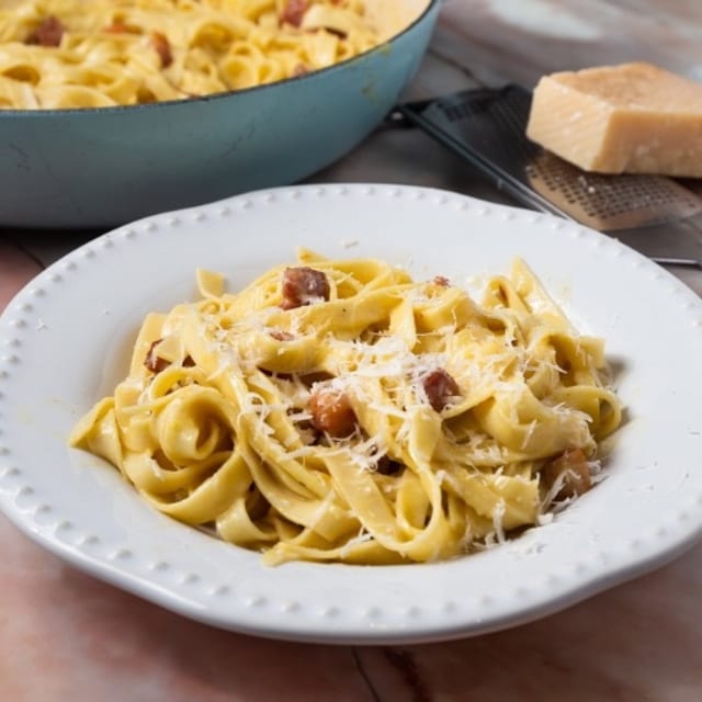 Fettuccine Carbonara.