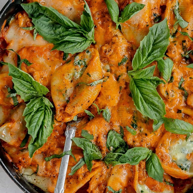 Stuffed shell meatball and gorgonzola.
