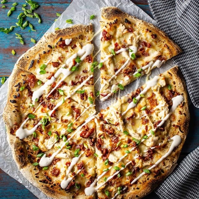 Chicken Bacon Ranch Pizza.