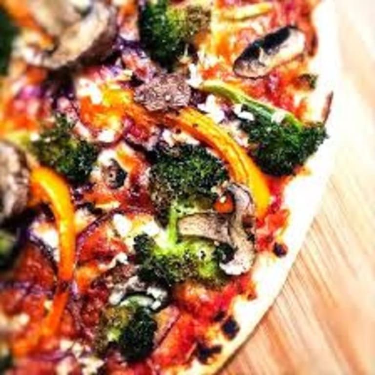 Savor our veggie pizza